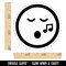 Singing Face Music Emoticon Rubber Stamp for Stamping Crafting Planners